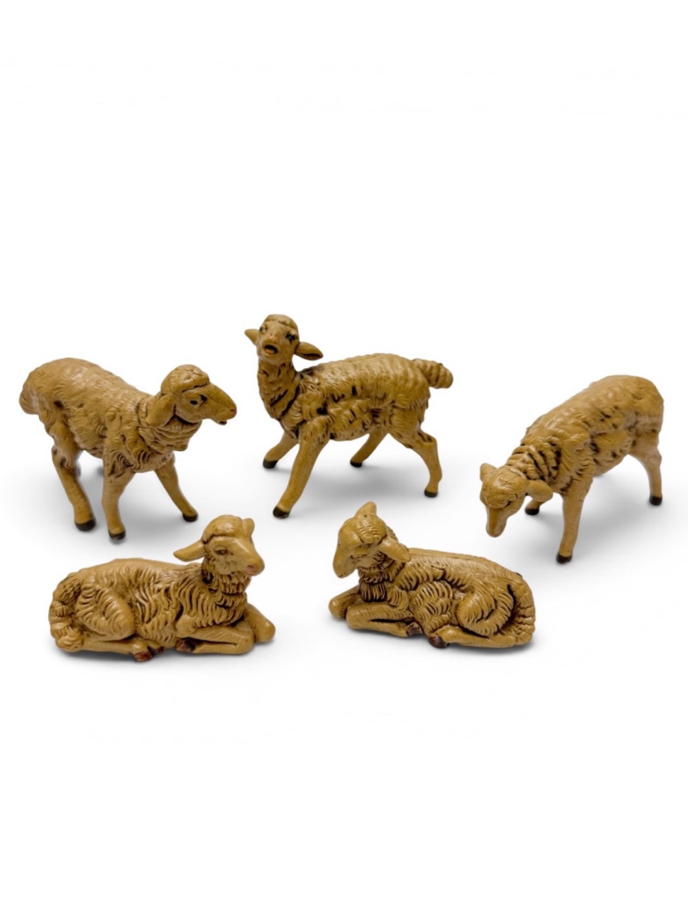 Vintage Fontanini Set of 5 Sheep Nativity Figures Italy